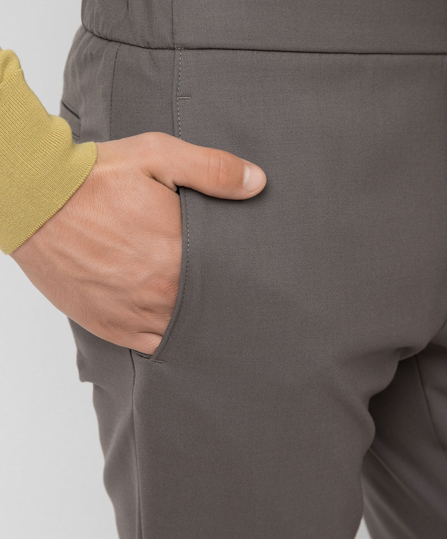 Loro Piana Сірі брюки з  вовни FAL3058 зображення 5