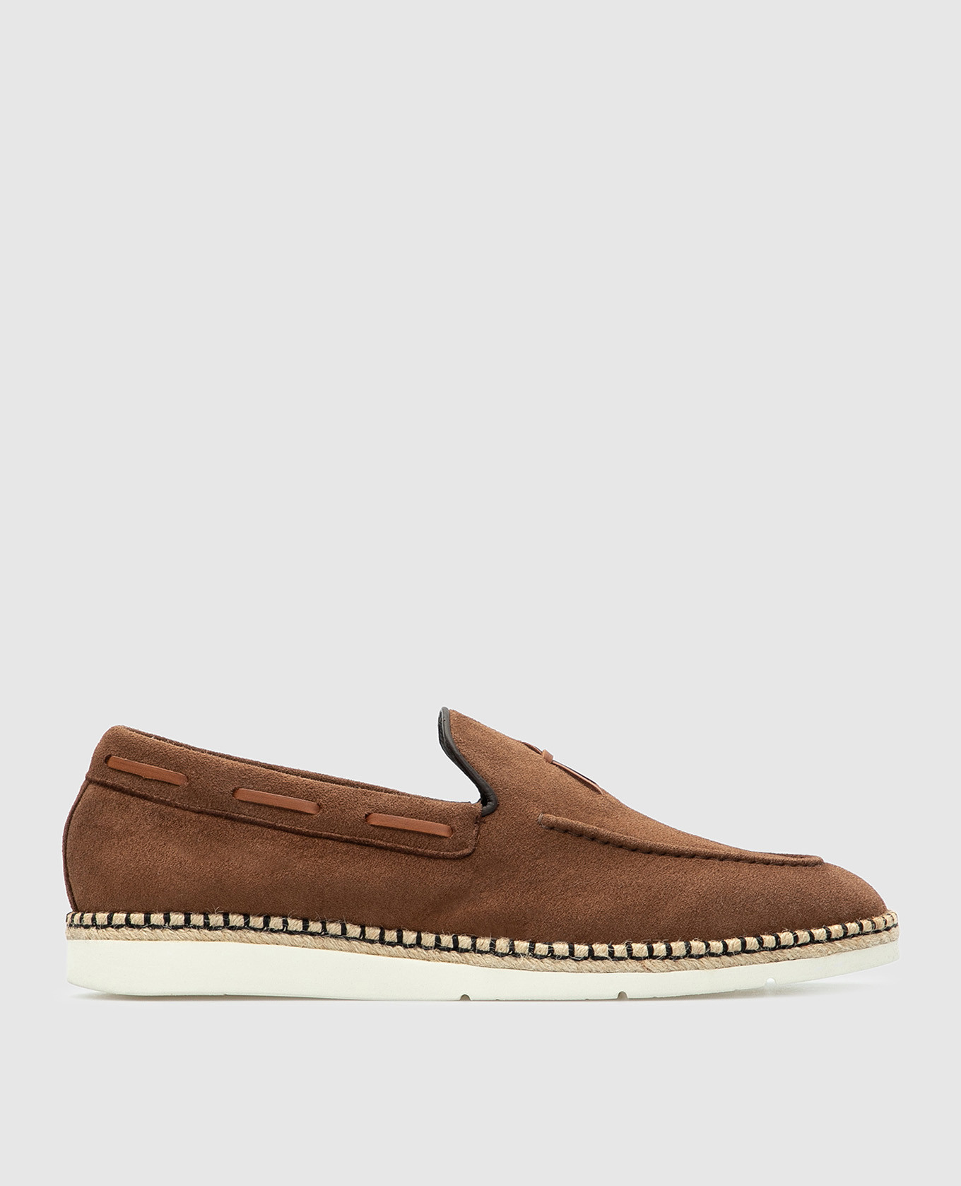 

Коричневые замшевые слиперы Santoni, Коричневый, Слиперы