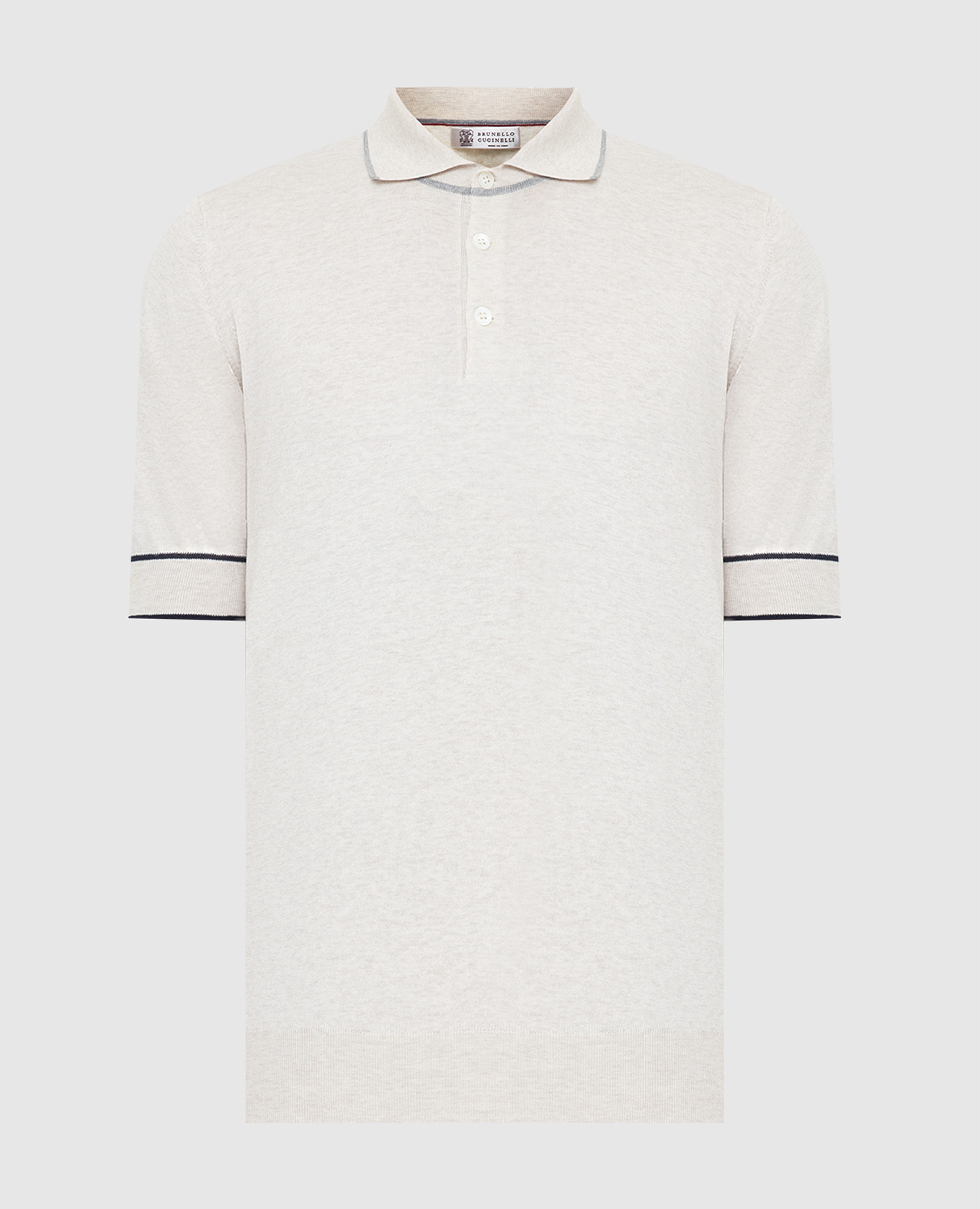 

Светло-бежевое поло с коротким рукавом, Светло-бежевый, Поло