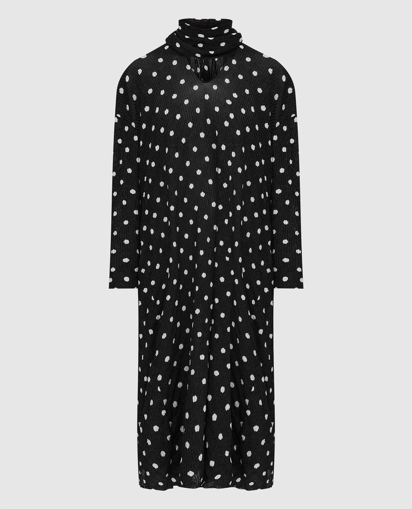 

Платье oversize в горох Balenciaga, Черный, Платья Миди