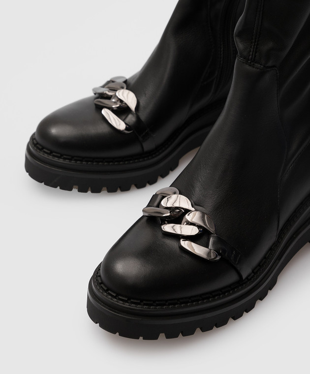 Laura Bellariva Кожаные сапоги с цепями P7301C изображение 5