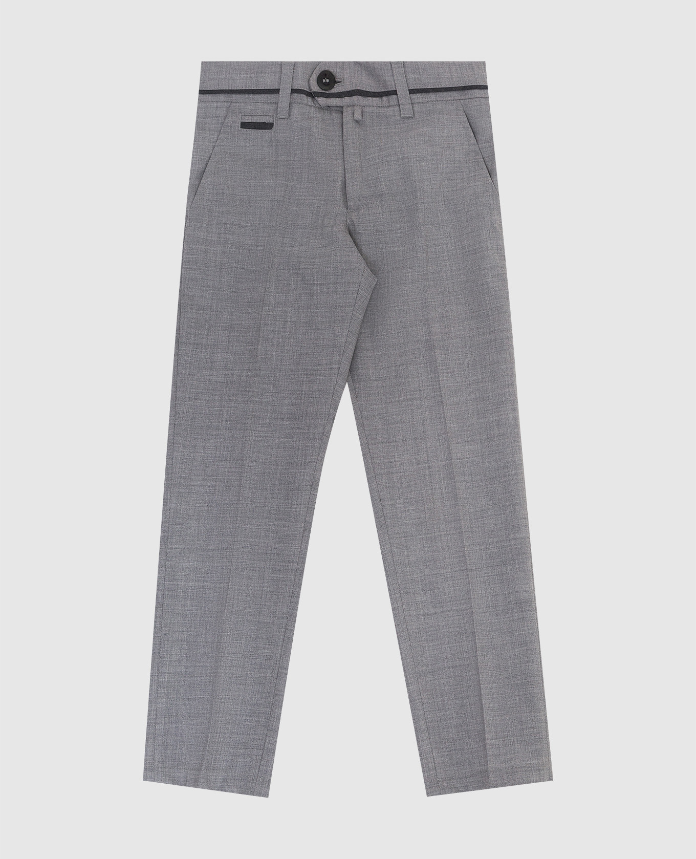 

Детские серые брюки из шерсти, Серый, Повседневные брюки casual