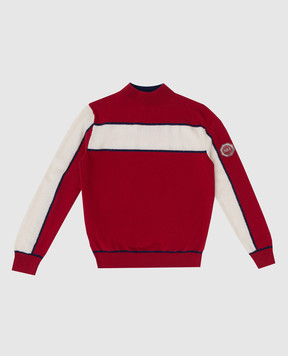 Stefano Ricci Дитячий светр із вовни з візерунком та логотипом KYS8301L10SY6481