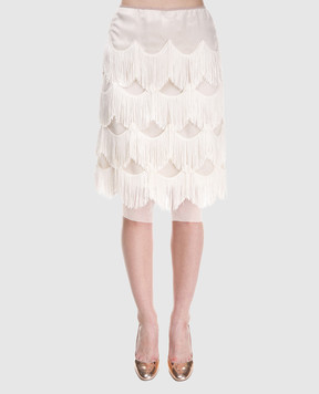Marc Jacobs Бежевая юбка с бахромой M4007175