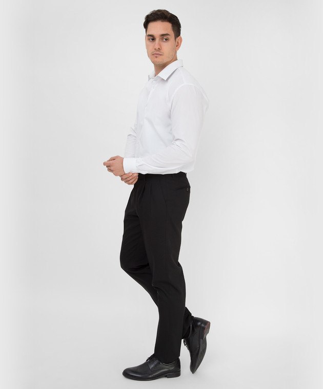 Dolce&Gabbana Черные брюки из  шерсти GY6UETFU2KF изображение 2