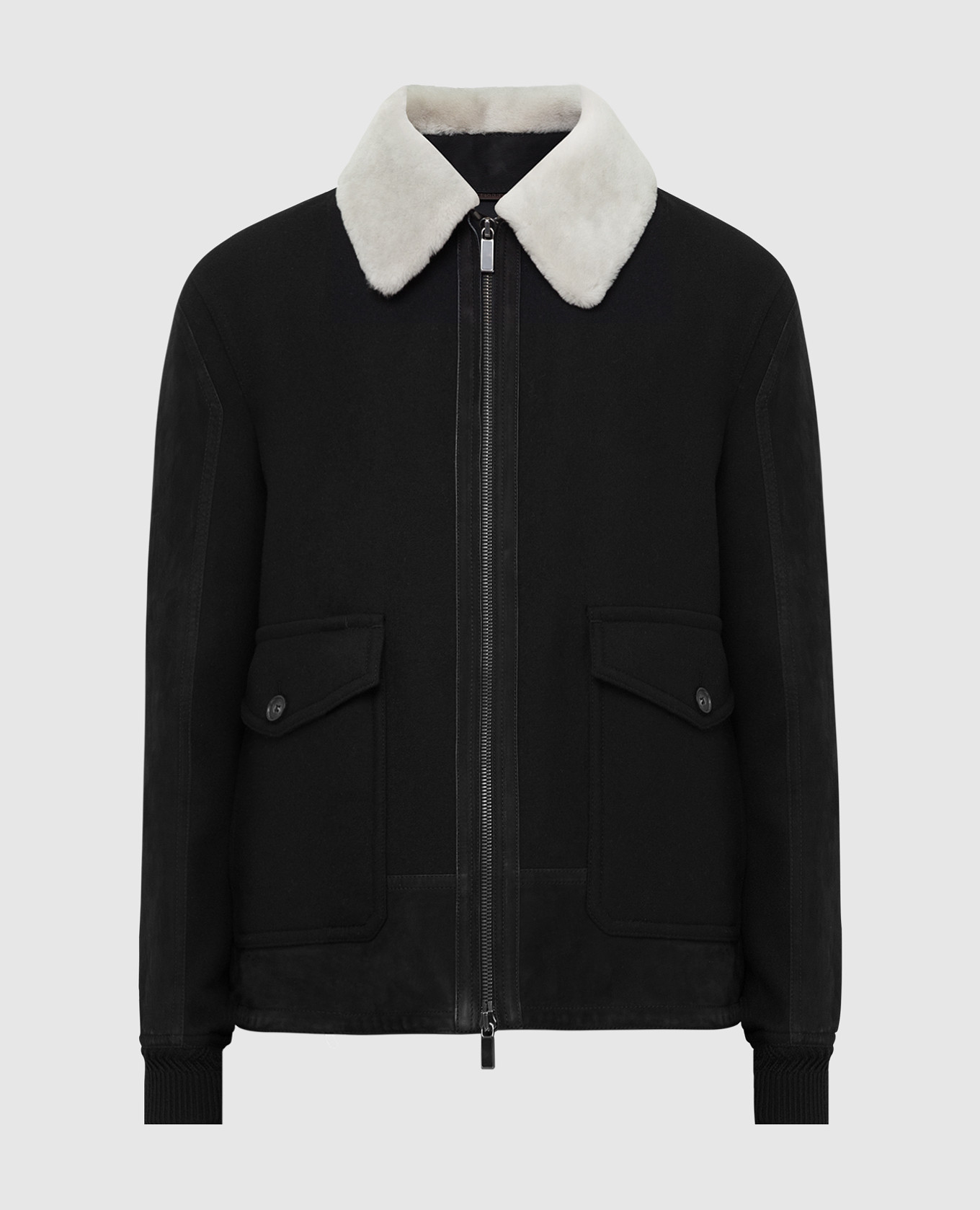 

Черная куртка из шерсти Ermenegildo Zegna, Черный, Куртки
