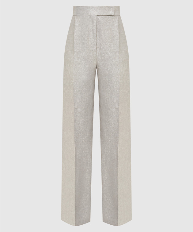 Brunello Cucinelli Linen trousers with lurex MF598P7245