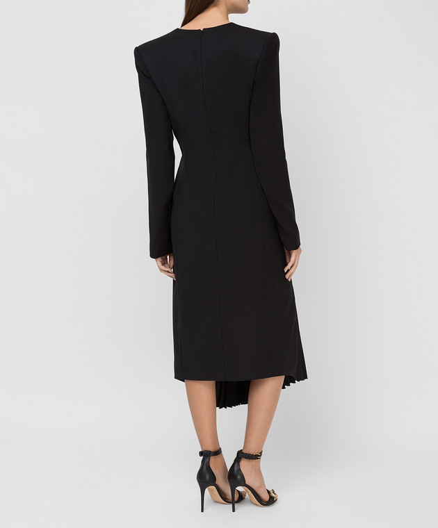 David Koma Черное платье из шерсти AW20DK61D изображение 4