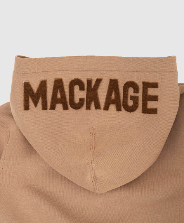 Mackage Детское светло-коричневое худи Dru с логотипом DRUT изображение 3