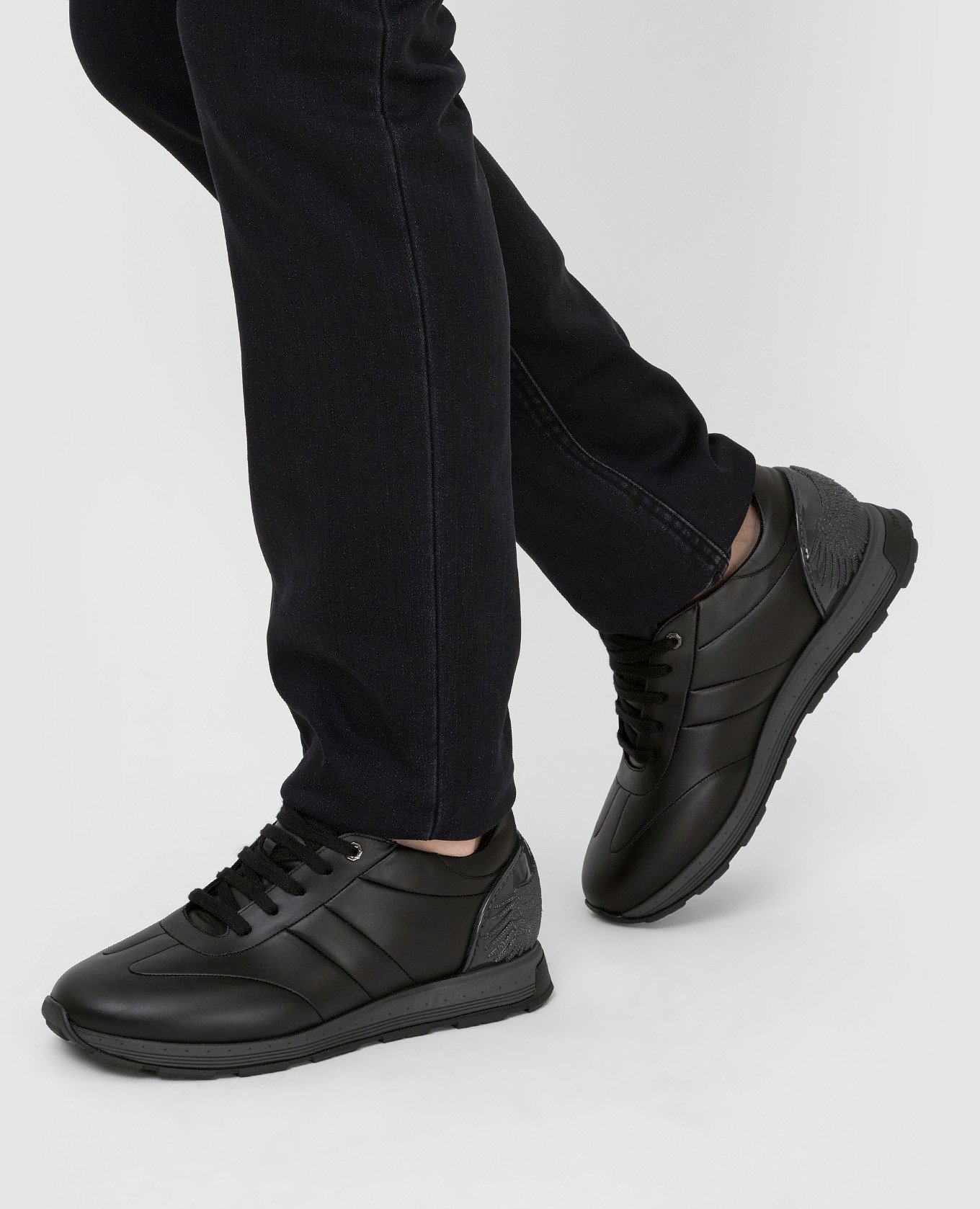 Stefano Ricci Кожаные кроссовки с эмблемой US61G6344WY изображение 2