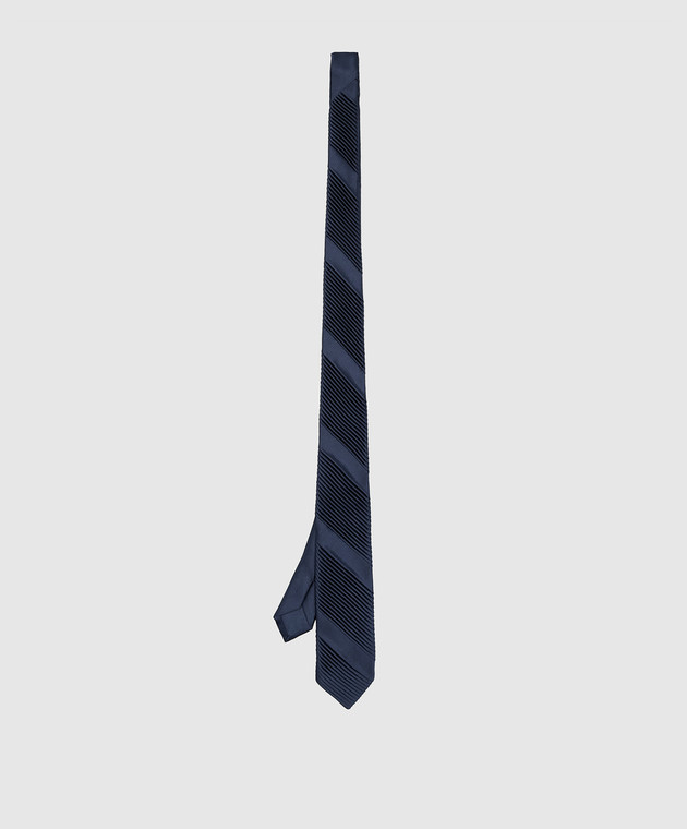 Stefano Ricci Дитячий темно-синій шовковий галстук в візерунок YCP14UNIR зображення 2