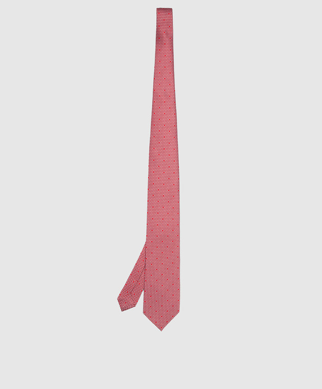Stefano Ricci Красный галстук ручной работы из шелка CH35028 изображение 3