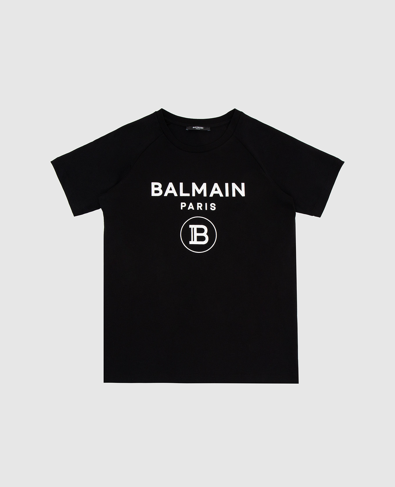 

Детская футболка с принтом логотипа Balmain, Черный, Футболки