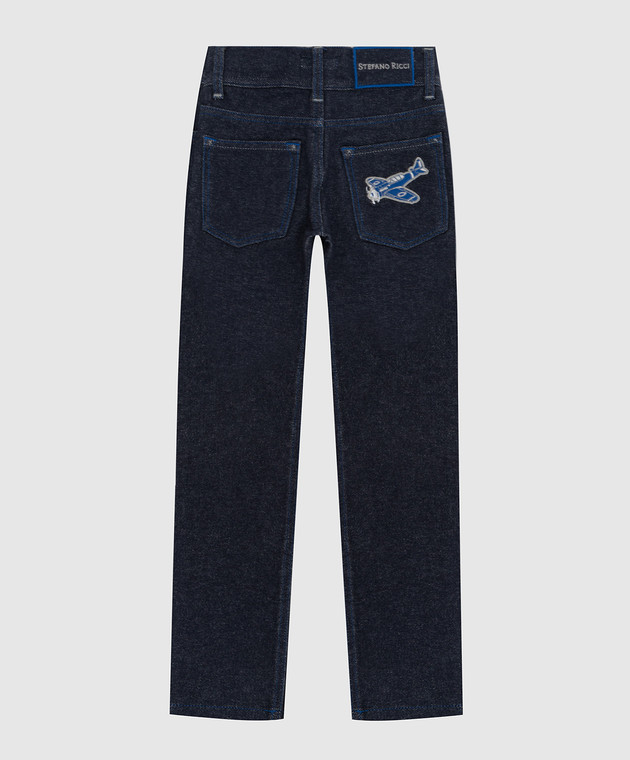 Stefano Ricci Children's dark blue jeans YST74000401656 image 2
