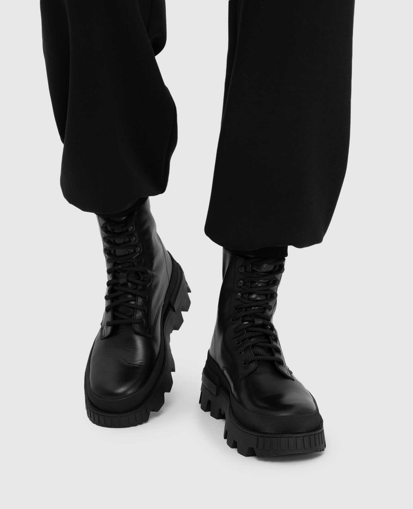 Moncler Кожаные ботинки Mercurious с логотипом 4F70700019A6 изображение 2