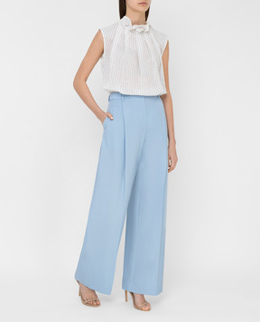 NINA RICCI Голубые брюки из шерсти 20PCPA003WV0241