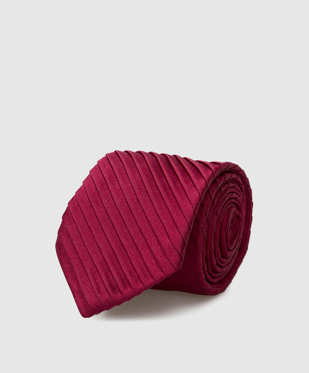 Stefano Ricci Children's burgundy patterned silk tie YCP12UUNIR