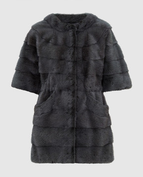 Annabella Темно-зелена шуба з хутра норки 5FR1JGREY