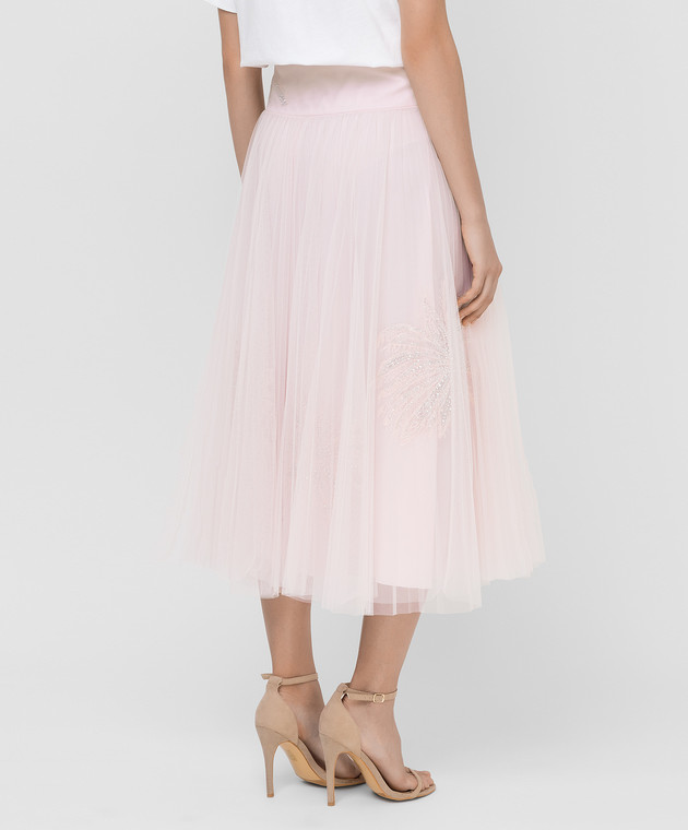 Ermanno Scervino Розовая юбка с кристаллами D362O717TTJ изображение 4