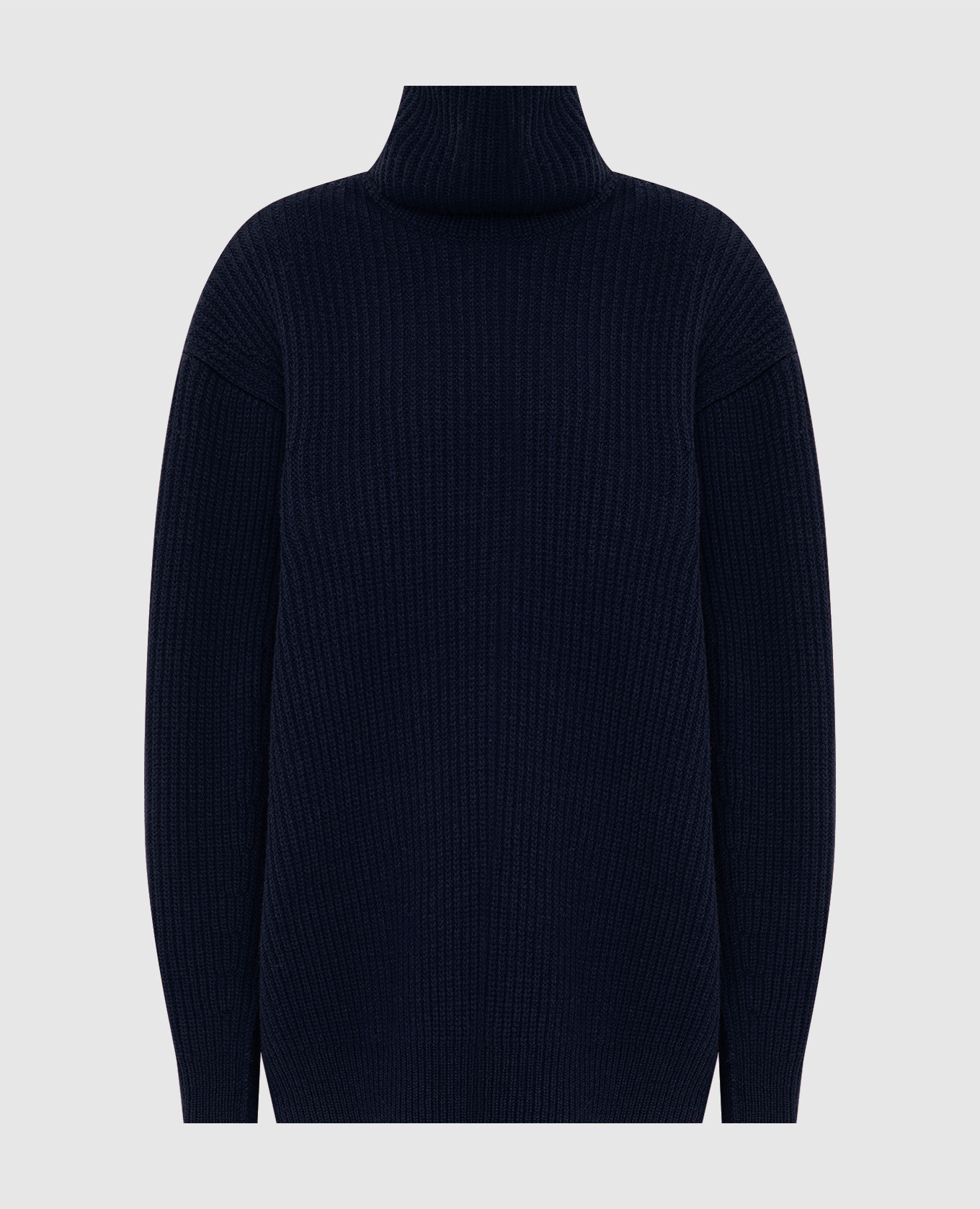 Темно-синий свитер из  шерсти
