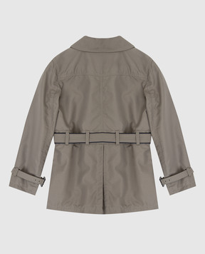 Stefano Ricci Дитячий темно-бежевий тренч YAJ7200030RS0003