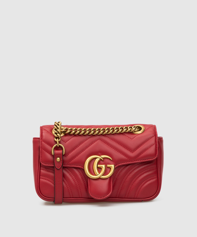 Gucci Червона шкіряна стьобана сумка 