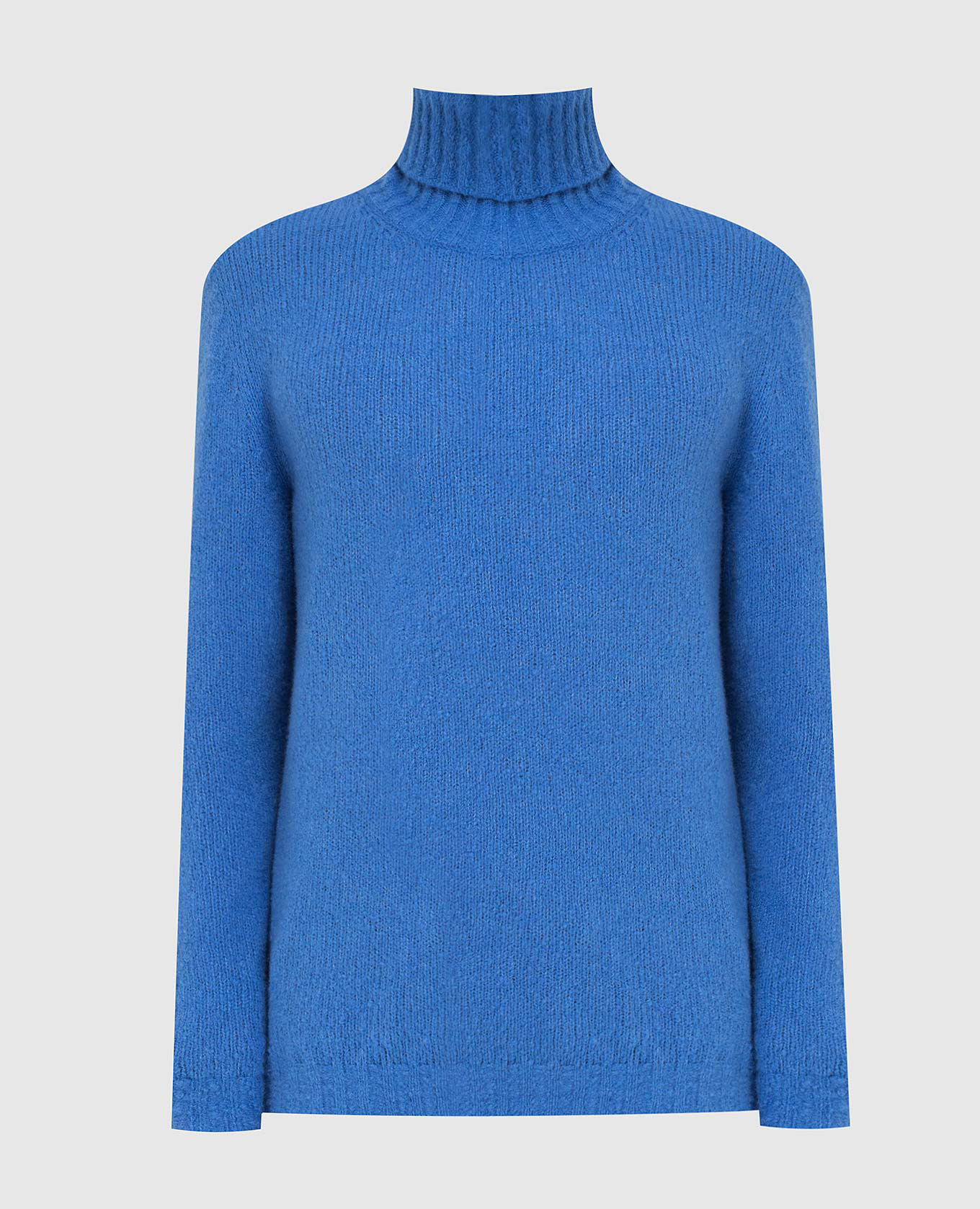 Синий свитер из шерсти мериноса и кашемира