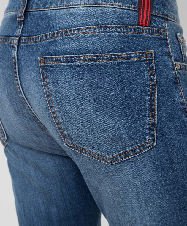 ISAIA Синие джинсы с эффектом потертости DCR002DJ061 изображение 5