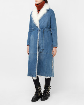 Simonetta Ravizza Синее джинсовое пальто VASIA3