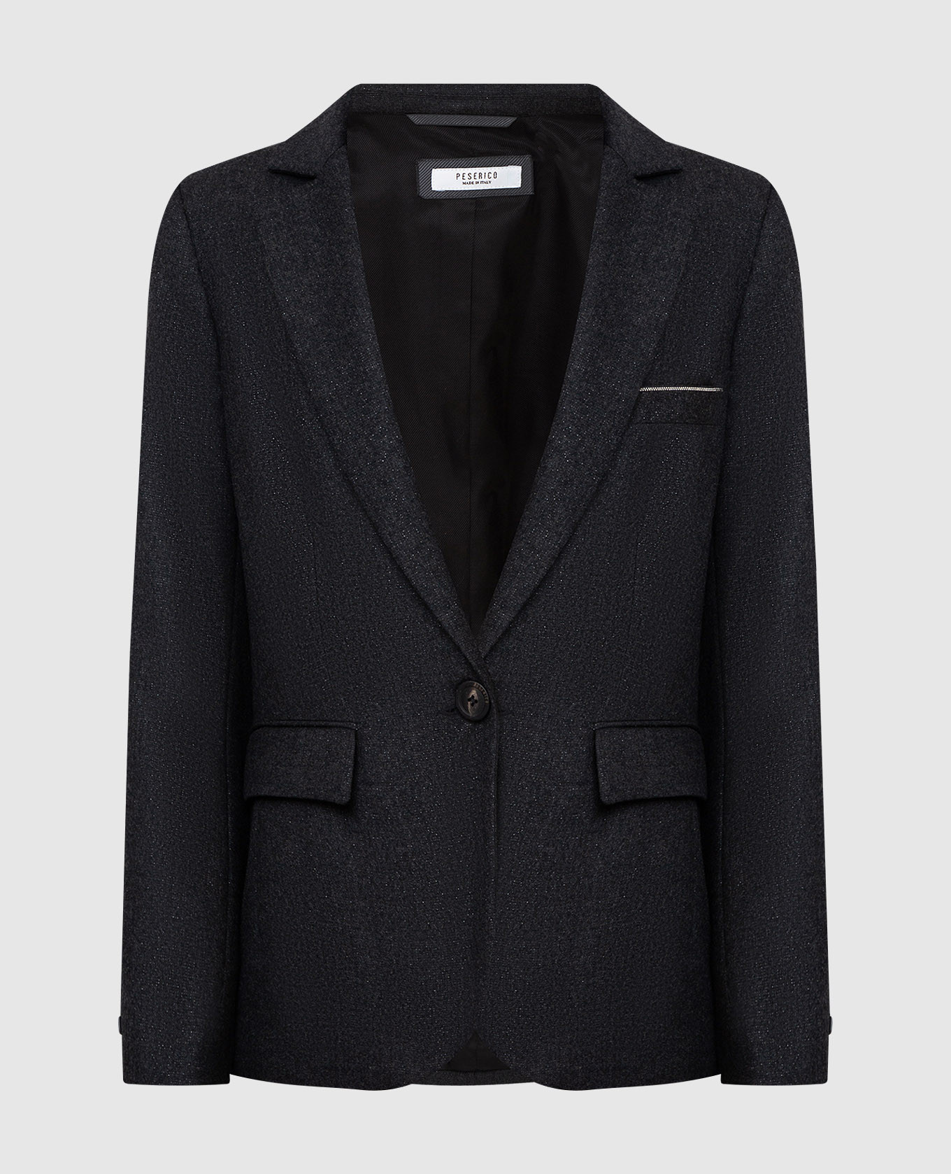 Dark gray wool jacket with lurex thread