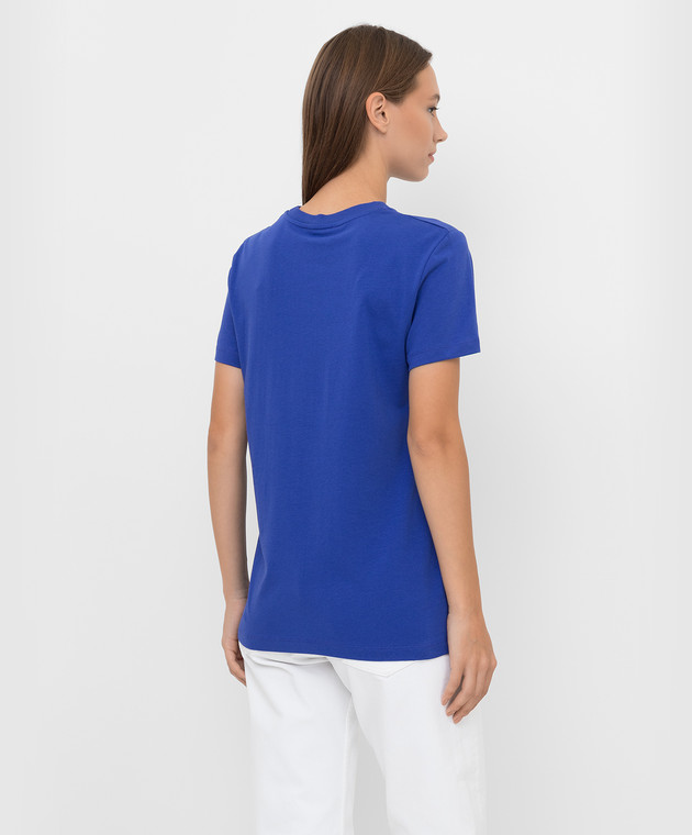 Max & Co Синяя футболка Consenso с принтом CONSENSO изображение 4