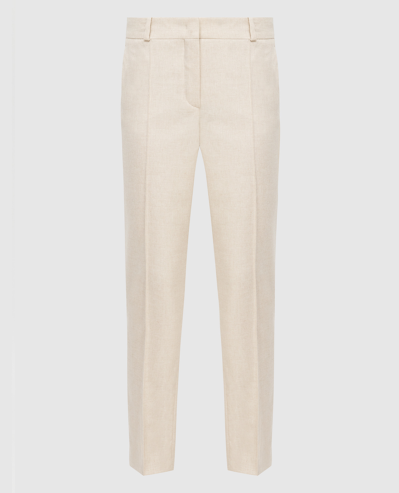 Light beige cashmere trousers