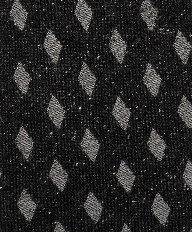 ISAIA Темно-сіра краватка з шовку і вовни CRV007CV52C зображення 4
