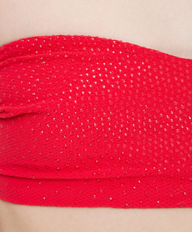 Ermanno Scervino Красный лиф от купальника с кристаллами D364Y144PQY изображение 5