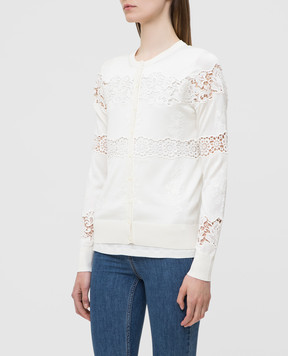 Dolce&Gabbana Бежевий кардиган з шовку FX359TJASFF