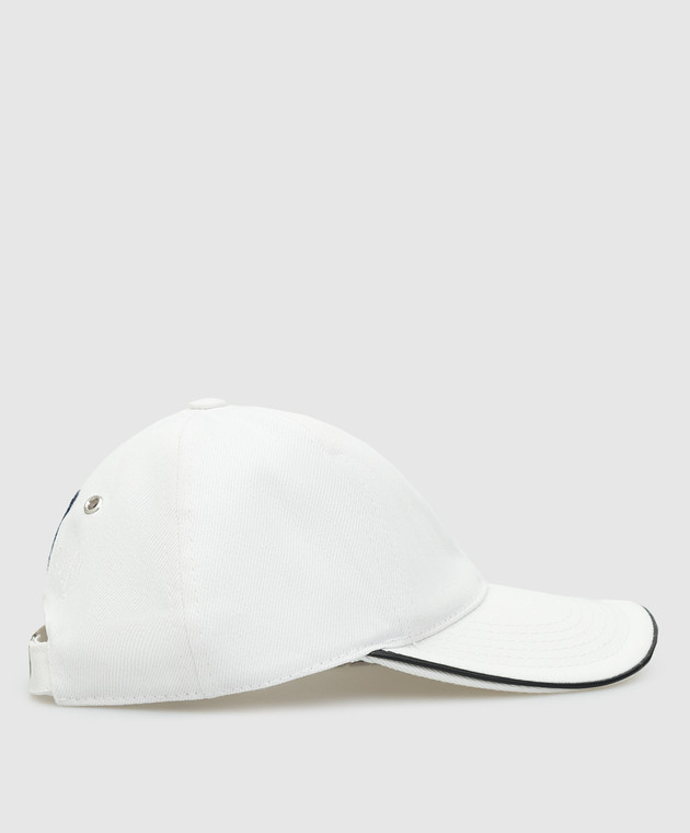 Vilebrequin Дитяча біла кепка з вишивкою емблеми логотипу CTNH0400 зображення 2