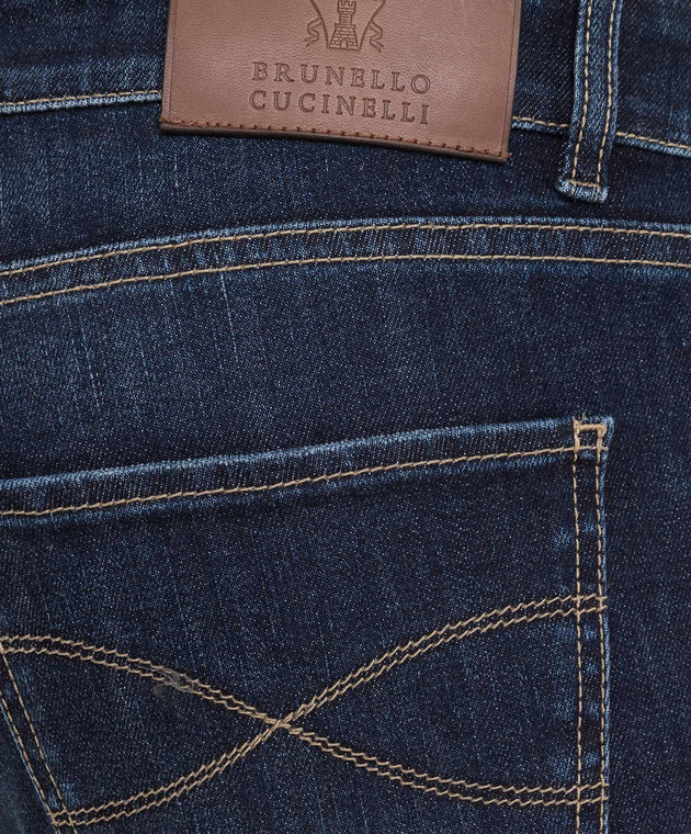 Brunello Cucinelli Темно-синие джинсы ME246D2210 изображение 5