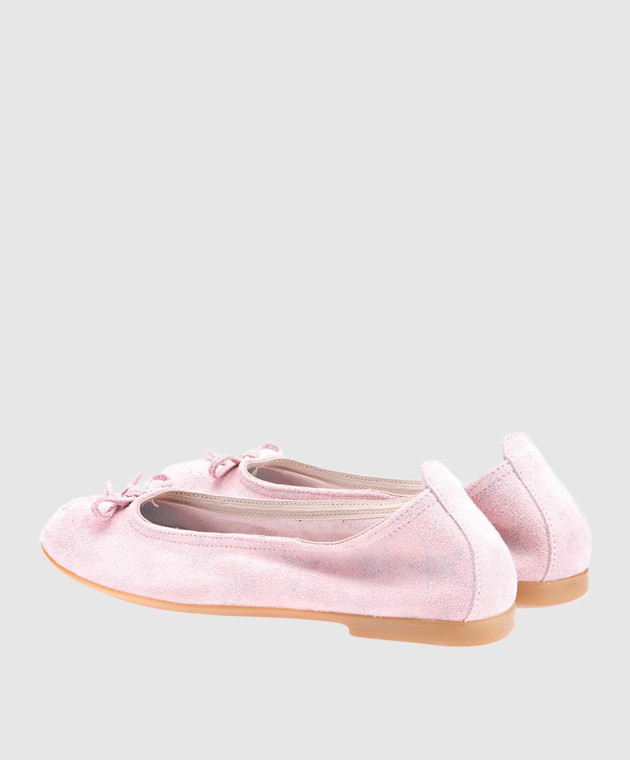 Zecchino D'oro Дитячі рожеві балетки із замші F1141503639 зображення 3