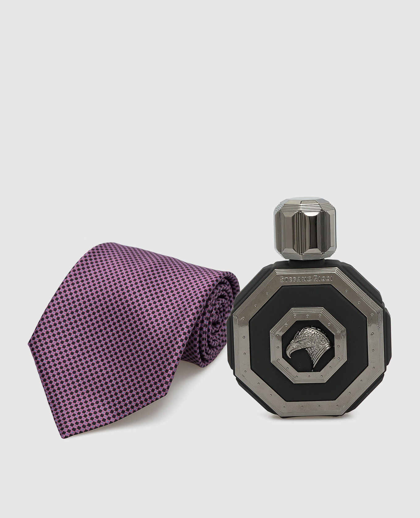 Подарочный набор: парфюмированная вода Royal Eagle Black 100 мл и галстук из шелка Stefano Ricci