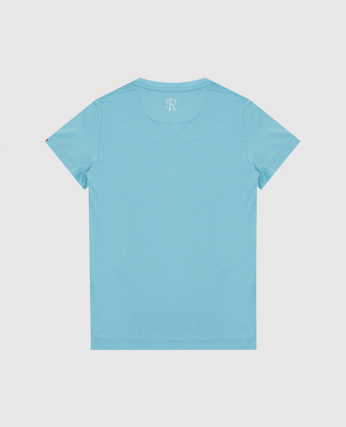 Stefano Ricci Детская голубая футболка с эмблемой YNH9200200803 изображение 2
