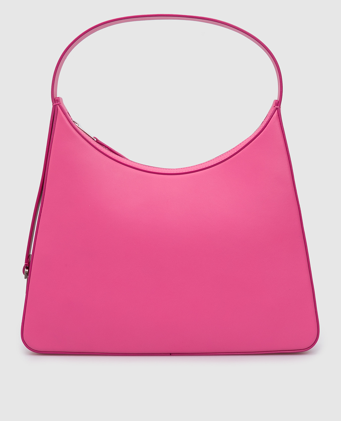 Розовая кожаная сумка-хобо