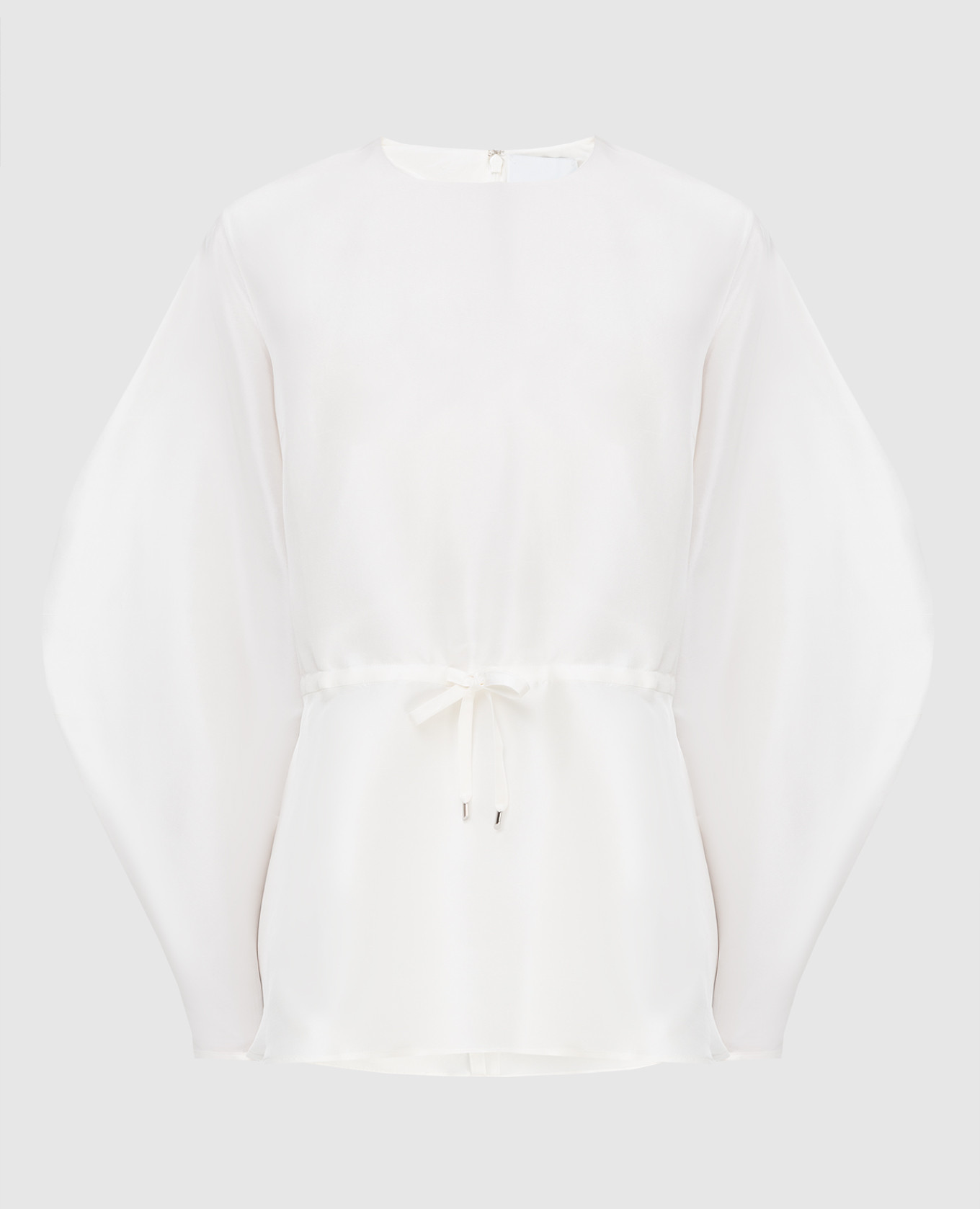 Белая блуза из шелка