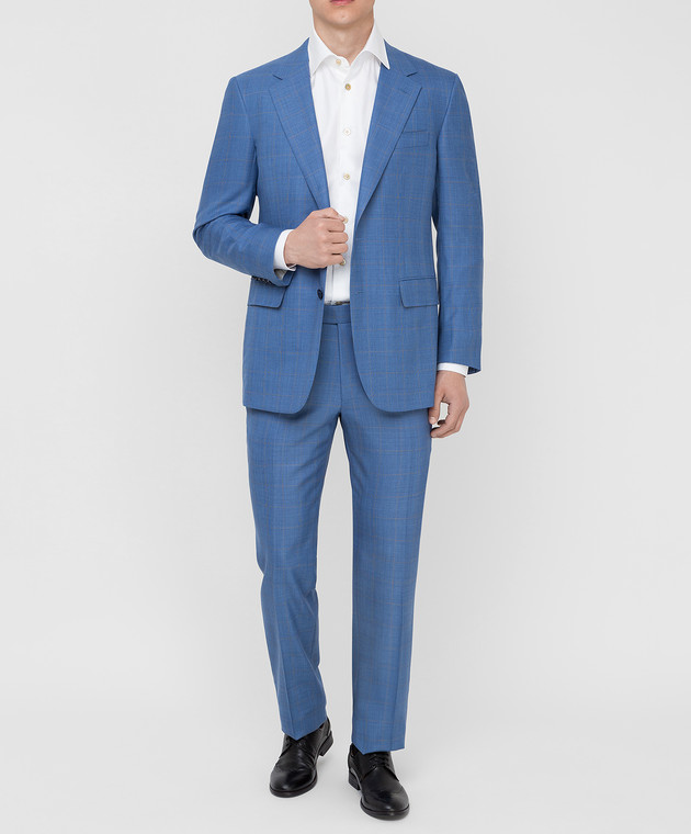 Stefano Ricci Голубой костюм из шерсти и кашемира M5SF432220HC5088 изображение 2
