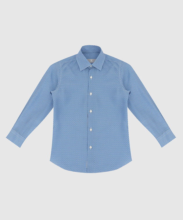 Stefano Ricci Детская шелковая рубашка в узор YC004196SL1850