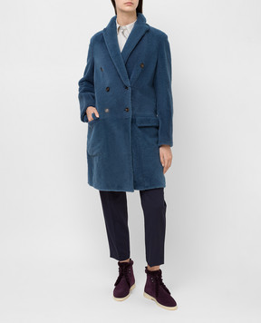 Brunello Cucinelli Синяя дубленка MPMPA9218