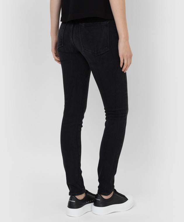 Off-White Черные джинсы-скинни OWYA003F21DEN002 изображение 4