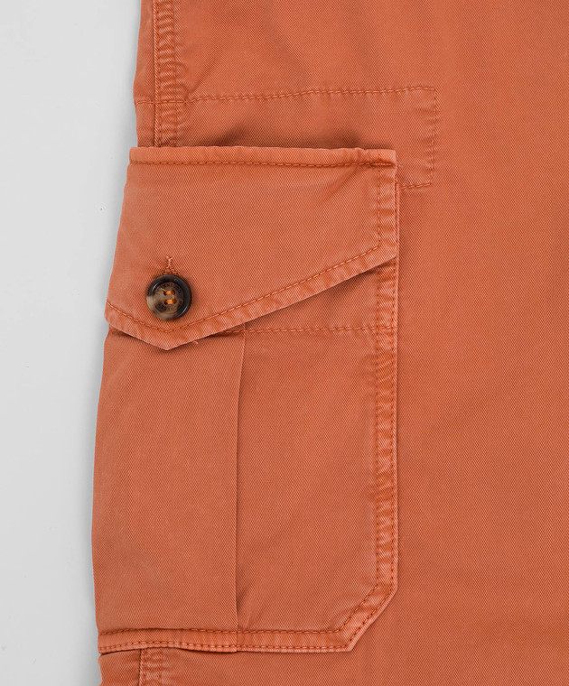 Brunello Cucinelli Детские оранжевые шорты B289RP900C изображение 3