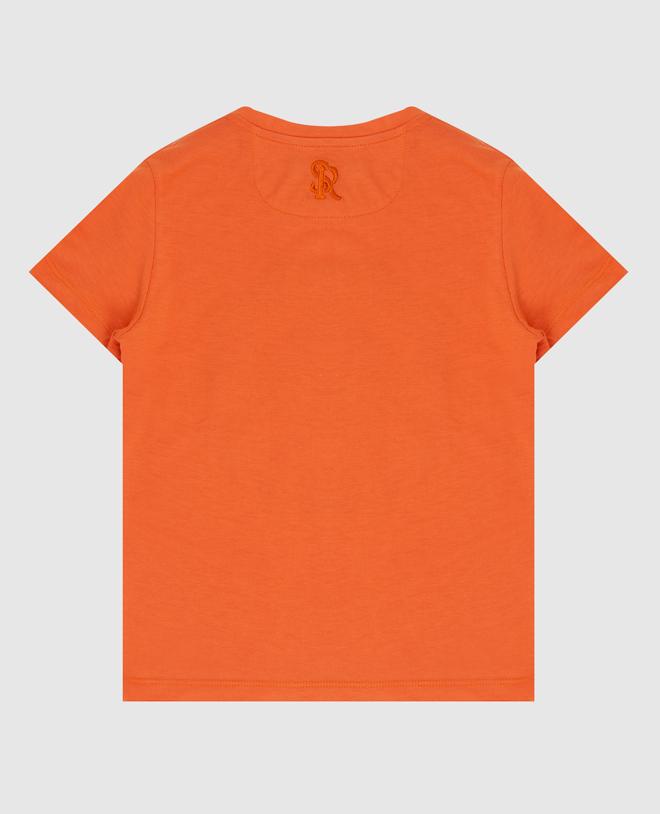 Stefano Ricci Детская оранжевая футболка с вышивкой YNH8200170803 изображение 2