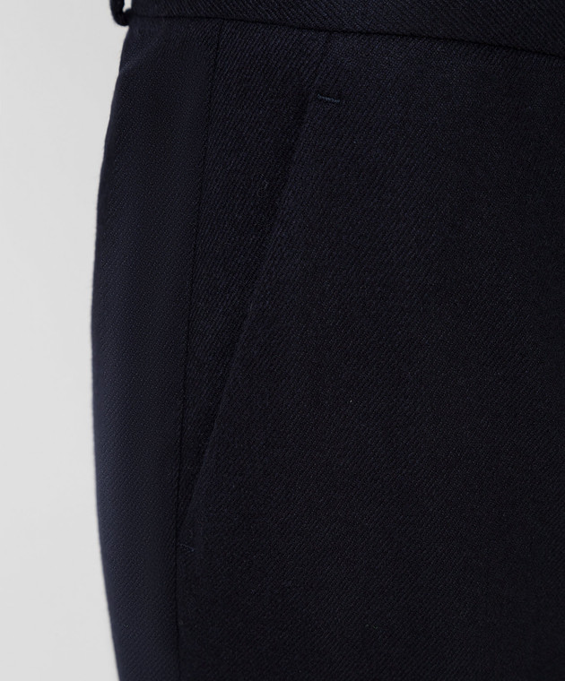 Loro Piana Темно-синие брюки из кашемира FAI8499 изображение 5