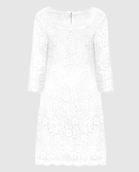 Dolce&Gabbana Біле плаття з мережива F6VC6THLMQQ